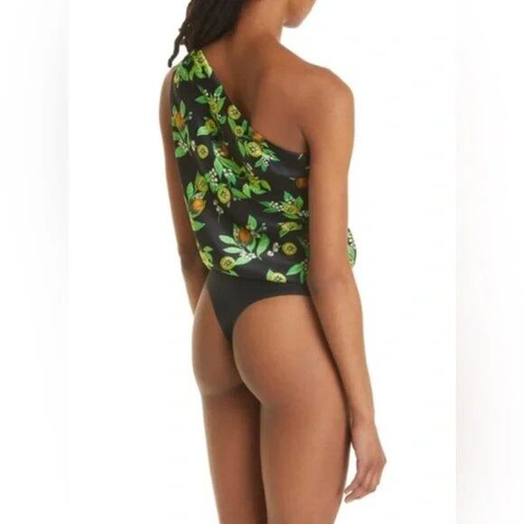 CAMI NYC Darby Silk Bodysuit Kiwi Floral Medium NWOT - Picture 6 of 7